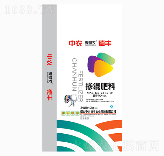 40kg摻混肥料28-10-10-麥凱農-中農德豐