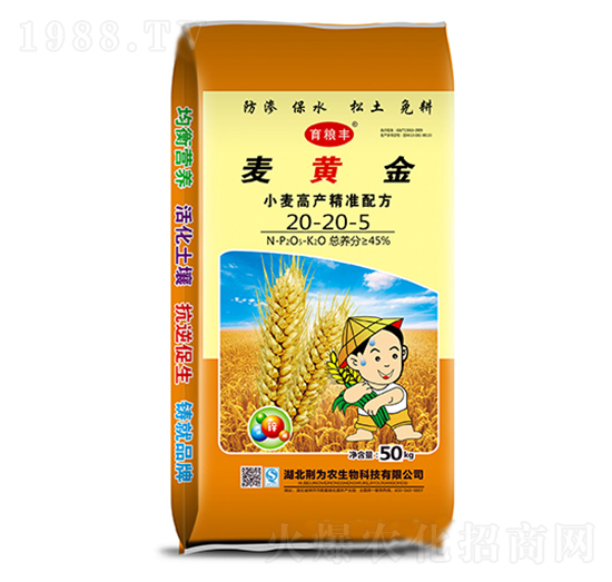 小麥高產(chǎn)配方20-20-5-麥黃金-育良豐