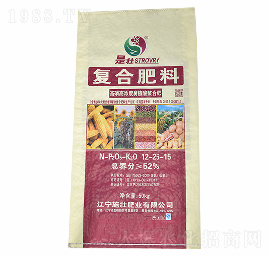 52%高濃度腐殖酸螫合復合肥12-25-15-施壯肥業(yè)