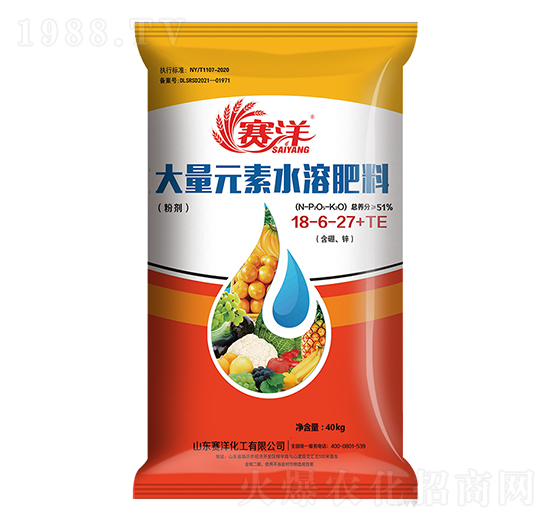 大量元素水溶肥料18-6-27+TE-賽洋-賽洋化工