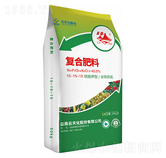 硫酸鉀型復(fù)合肥料15-15-15-云峰-云天化
