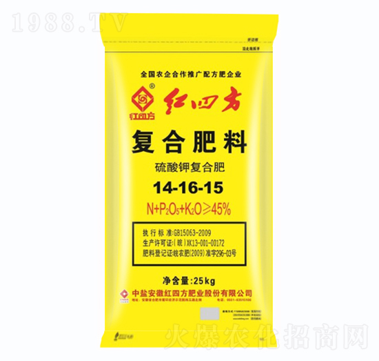 硫酸鉀復合肥料14-16-15-紅四方