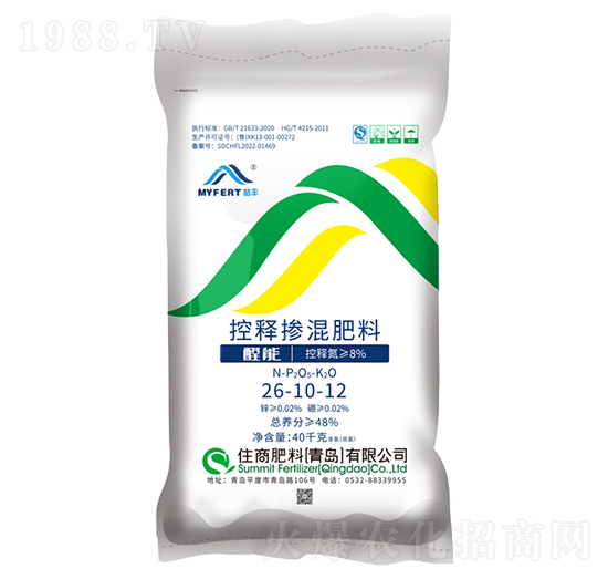 夢豐控釋摻混肥26-10-12-住商肥料