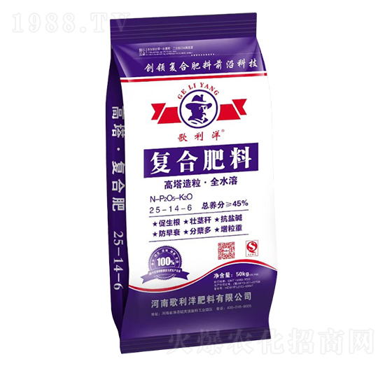 高塔造?！と軓?fù)合肥料25-14-6-歌利洋