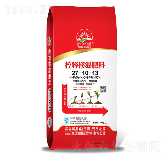 控釋摻混肥料27-10-13-紅世紀