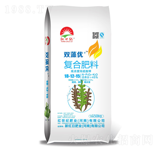 雙藻優(yōu)+復(fù)合肥料18-12-15-紅世紀(jì)