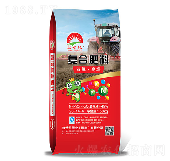 雙氮高塔復(fù)合肥料25-14-6-紅世紀(jì)