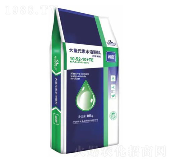 大量元素水溶肥10-52-10+TE-簍面-微新生物