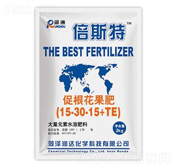 促根花果肥大量元素水溶肥15-30-15+TE-倍斯特-潤達化學
